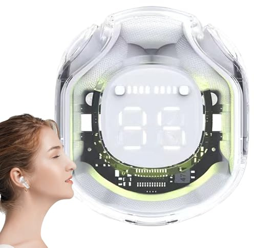 Auriculares inalámbricos con cancelación de ruido, auriculares intrauditivos de alta calidad, auriculares Bluetooth modernos | Dispositivo de audio con filtro de ruido, auriculares estéreo compactos