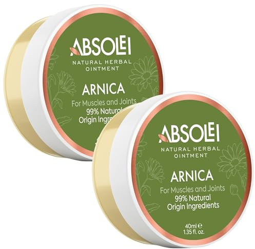 Absolei Arnica Ointment, Natural Ointment for Muscles, Bruising and Swelling, 40 ml (Pack of 2)