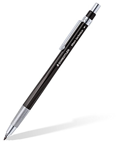 Staedtler Mars Technico - Portamine 2mm con Temperamine Integrato e Gomma da Cancellare, Set Matita Meccanica e Gomma Ideale per Disegno e Scrittura, Matita con Mina per Cancelleria Scuola Università