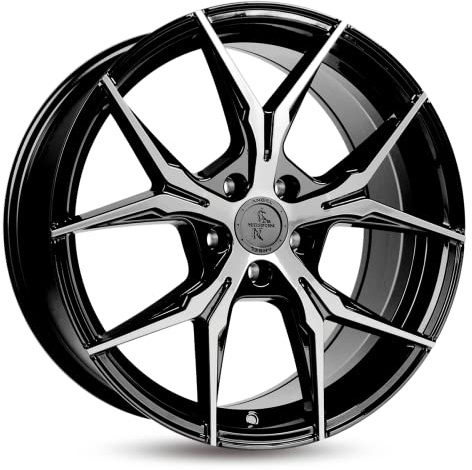 Keskin KT19 8JX18 5/112 ET30 72.6 Jante en aluminium poli avant noir