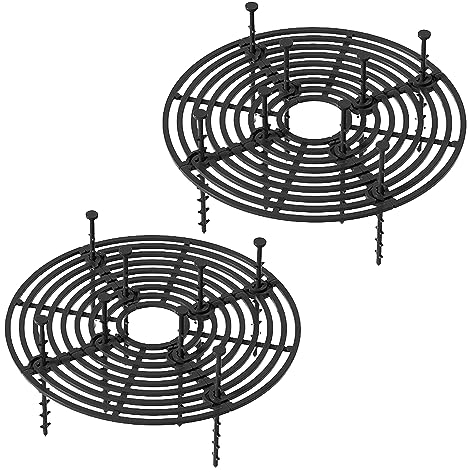 DDHHCP 2 Stück Blumentopfgitter, Blumentopf-Abdeckung Pflanzenschutz Katze, Pflanzenschutzgitter Schwarz Blumentopf Bodenschutz bis zu 30 cm Durchmesser,schützt die Pflanzeerde vor Tieren und Kindern