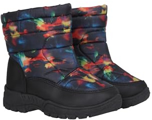 Mountain Warehouse Caribou Toddler Unisex Snow Boots - Snow Proof, Padded Insulation, Drawcord, Deep lugs - Best for Winter Skiing, Sports, Walking & Outdoors Red (Printed) Kids Shoe Size 9
