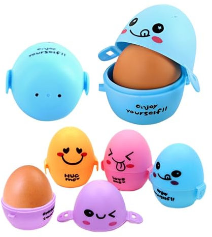 Puzzlegame Portable Egg Storage Box, Egg Holder, PVC, Rectangular with Rounded Corners, Random Color, 1PC