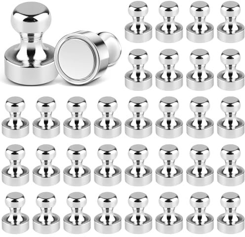 AiQInu 34 Pezzi Magneti Neodimio, Calamite Piccole Potenti, Magneti Potenti, Magnete Potente Frigorifero, Calamite per Lavagna Magnetica