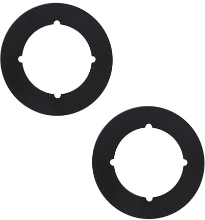 GQNDGN 2 Pack Round Door Handle Repair Backplate, 2-1/8 ID 3-1/2 Matte Black Lockset Backing Plate, Door Knob Filler Cover for Wood & Metal Doors to Cover Damaged Holes