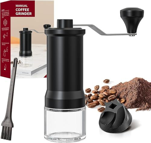macinacaffè manuale con macinacaffè in ceramica ad alta precisione, 30 livelli regolabili, per aeropress, per over, French Press e caffettiera moka