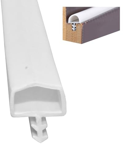 Guarnizione Per Porta E Finestra in Gomma TPE Di 10 M X 12 Mm, Guarnizione Di Tenuta Bianco, Isolante Acustico E Resistente A Vento E Pioggia, Guarnizione Porta Interna Per Isolamento Acustico