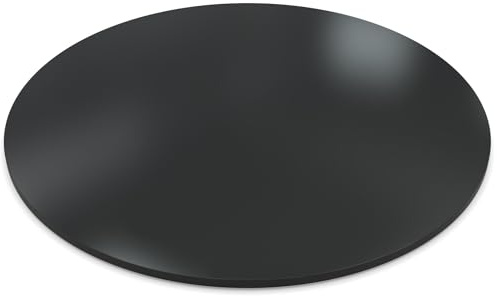 AUPROTEC Plateau de table rond 19 mm Ø 1600 mm Noir signal Panneau en bois revêtu de résine mélaminée Panneau de particules avec chant ABS Sélection : 160 cm