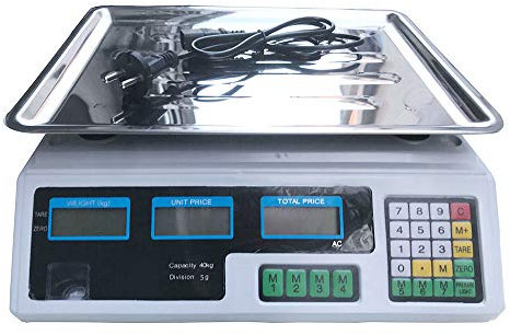CGOLDENWALL Báscula de cocina eléctrica digital de alimentos, báscula de pesaje, gramos, pantalla LCD para cocina, tiendas, supermercados (30 kg/2 g)