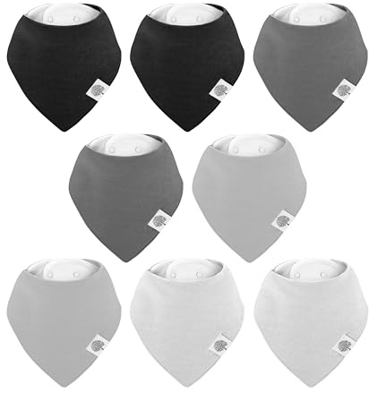 Parker Baby Bandana Drool Bibs 8 Pack Baby Bibs for Boys, Girls, Unisex - Soft & Stylish Teething Bibs for Babies