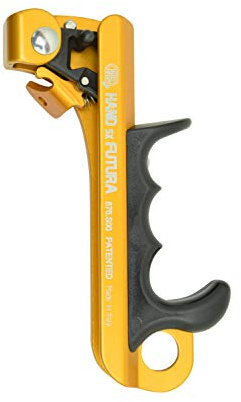 Kong. Futura Hand. Maniglia SX di Risalita per Arrampicata, Facilita la Tecnica di Salita Alternata. Sistema AntiRibaltamento della Camma. Made in Italy. EN 567,EN 12841/B. Alluminio.125g. Arancione