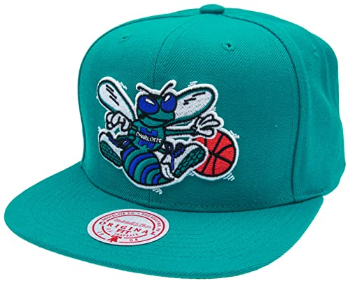 Mitchell & Ness NBA/HWC Team Ground 2.0 Snapback, CHARLOTEE HORNETS - Teal, Taglia unica