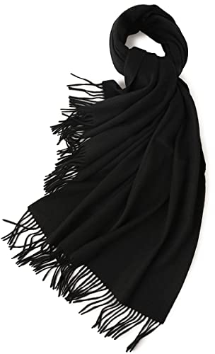 Schal Damen,Schal Herren,Kaschmir Schal Warmes Weiche Mode Einfarbig Winter Schals Große,Deckenschal Mit Fransen 200 x 70 cm