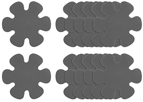 sourcing map 12pcs Non Slip Bathtub Stickers Bath Shower Floor 3.15 Anti-Slip Sticker Tape Flower Style Decals for Bathroom Kitchen Bathtub Treads Stairs, Gray