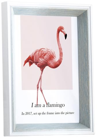 marysgift A4 Bilderrahmen Holz Fotorahmen für Foto Bilder Poster, 21x29.7cm Holzrahmen zum Aufhängen/Aufstellen Portraitrahmen Fotogalerie Rahmen (XK00203,A4)