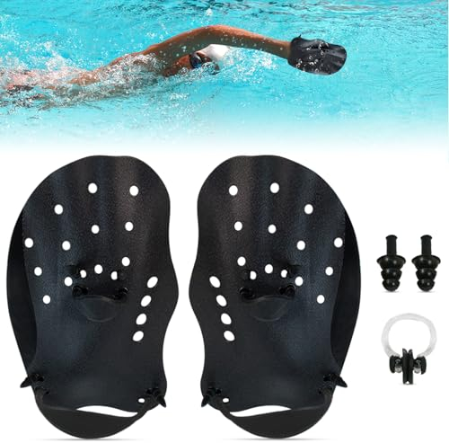 ZOESURE 1 paio Pale Da Mano Da Nuoto, palette nuoto piscina con cinghie regolabili, accessori per esercizi di nuoto in piscina, Pagaia Per Nuoto per unisex, Adatto a principianti e nuotatori esperti
