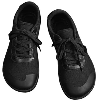 Treer Wide Barefoot Shoes for Men Women, Wide Toe Box Walking Trainers for Outdoor Trail Running Gym Minimalist Casual Zero Drop Shoes, Lightweight Breathable Black