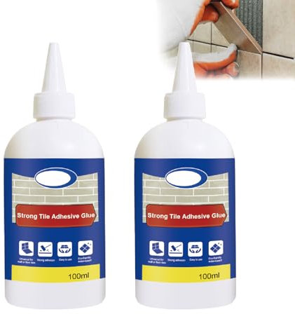 Starker Fliesenkleber, vielseitiger Zementkleber für Beton, Konstruktionskleber für hohe Beanspruchung, für Keramikfliesen, Kunststofffliesen, Fliesen reparaturkleber für den Haushalt (2pcs)