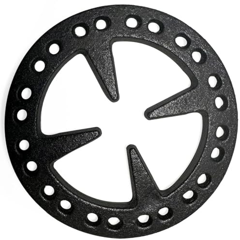 METER STAR Riduttore ad anello a gas in ghisa da 12,7 cm, supporto piatto per caffettiera turca, caffettiera, moka su fornelli a gas