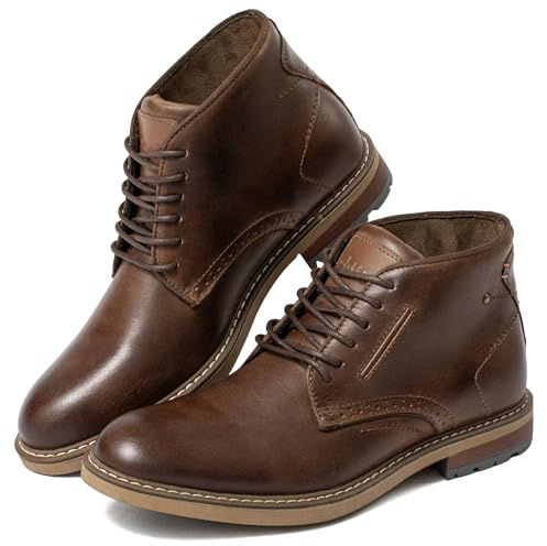 Arkbird Mens Dress Boots Genuine Leather Chukka Boot Classic Casaul Ankle Lace-up Dress Boots for Men