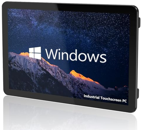 NORQIN Panel PC Táctil Industrial Integrado de 23,6,IP65 Monitor Táctil Capacitivo 16:9,Computadora Todo en Uno,1920×1080 FHD,Windows OS,para Kioscos,Automatización de Fábricas(I5-7200U,8GB+512GB)