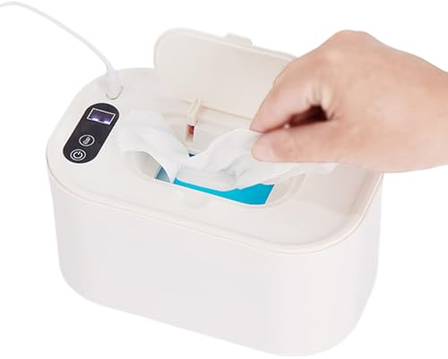Calentador De Toallitas Para Bebés | Dispensador De Calentador Ďe Toallitas, Estuche Portátil Para Ţoallitas Ṕara Bebés Con Calefacción Con Temperatura Constante, Retención Đe Humedad P̀ara Cambios