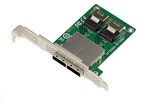 KALEA-INFORMATIQUE Plaque de Conversion SAS miniSAS SFF-8088 SFF-8087 SFF8088 26 Broches Mini-SAS Externe vers SFF8087 36 Broches MiniSAS Interne
