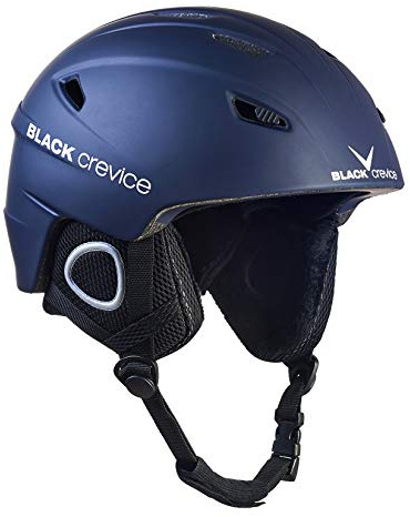 Black Crevice Skidhjälm Kitzbühel - Sportig Design för Män och Kvinnor - Av Polykarbonat, Andningsbar, Justerbar Storlek