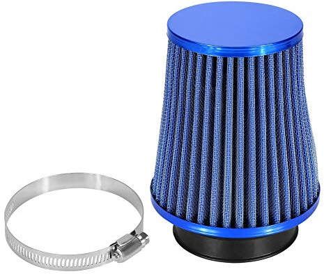 Filtro Aria Sportivo Auto - Kit Di Induzione Di Aspirazione Del Filtro Dell'Aria Fredda Ad Alta Portata Per Auto Cono A Maglia Ad Alta 150 X 120 Mm / 5,9 '' X 4,7 ''(蓝色)