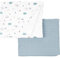 Simple Joys by Carter's 2-Pack Cotton Gauze Blanket Couverture, Blanc Éléphant/Vert Sauge, Taille Unique Bébé Unisexe