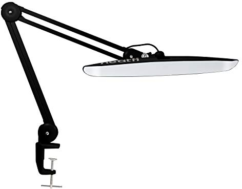 Neatfi (Nuevo modelo) XL lámpara de trabajo LED, 2.200 lúmenes, 20 vatios, 3 modos de luz, regulable, 182 LED SMD (CCT con Abrazadera, Negro)