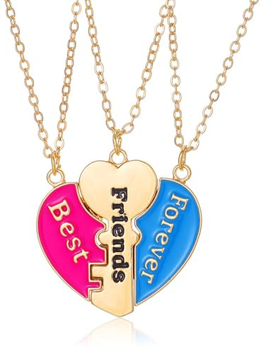 AffeGifts Collane Bff per 3, 3 Pz Collana Amicizia per 3 Magnetico Regalo Migliore Amica Collana Dell'Amicizia Collana Best Friends per Migliori Amici Ragazze Graduazione Compleanno Regali di Natale