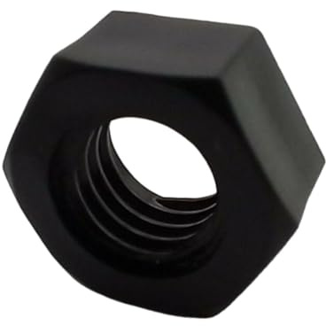 Dadi Esagonali in Plastica (Nylon), Dado Standard per Bloccaggio e Fissaggio Bulloni, Viti e Barre, Uso Industriale e Domestico - M6 - Nero - 20 pezzi - Plastic Hardware Store