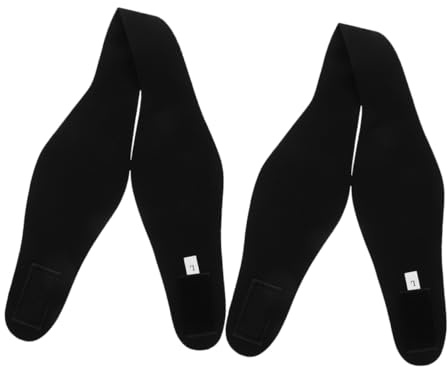 UPKOCH 2 Diademas Impermeables Oídos de Tejido Negro, Ajuste Seguro para Actividades de Yoga y Viajes, Protección Cómoda para Niños y Adultos