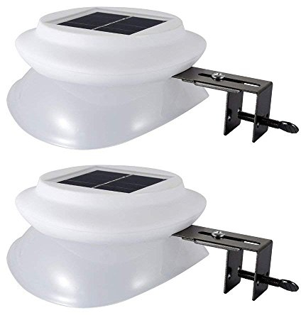 yohooo 2X Lampes Solaires Jardin 9 LED, Blanc Chaud Lampes Solaires Exterieures,Solaires Jardin pour Clôture, Jardin, Gouttière, Allée, Terrasse, Cour
