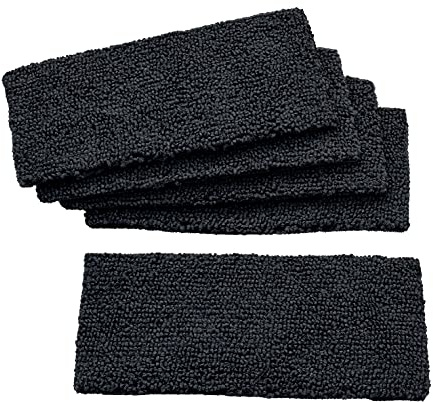 SIGEL BA121 Uppsättning av 5 reserv-mikrofiberremsor med kardborreband för SIGEL BA120 BlackBoard radergummi, 13 x 6 cm, svart