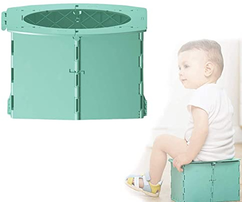 Toilette per Bambini Portatile, Vasino da Bagno per Bambini, Vasino Portatile da Viaggio Sedile, Bambini Vasino da Viaggio, con Custodia e 15 Sacchi della Spazzatura, Toilette per Neonati e Bambini