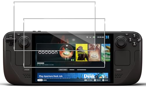 Lutree per Steam Deck OLED/Steam Deck Vetro Temperato, 2 Pezzi Durezza 9H HD Pellicola Protettiva, Anti-Graffio Anti-Impronte Senza Bolle Protezione Schermo