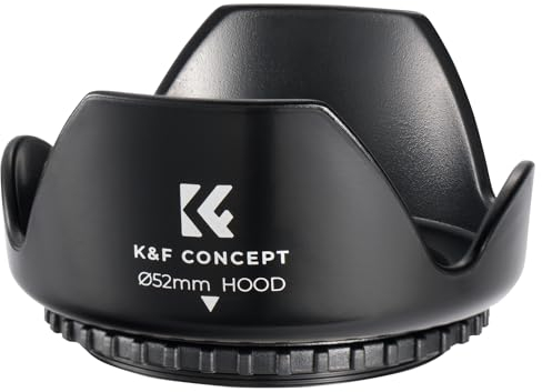 K&F Concept Umkehrbare Gegenlichtblende für Canon F-M 15-45 mm f/3.5-6.3 is STM；RF-S 18-45 mm f/4.5-6.3 is STM Objektiv ersetzt Canon EW53 Gegenlichtblende