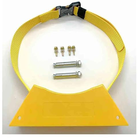 Support de Cylindre Support mural pour bouteille de gaz, support de stockage robuste pour réservoir de propane avec 2 vis/sangle de 40 pouces, support de montage de réservoir en durable pris en charge