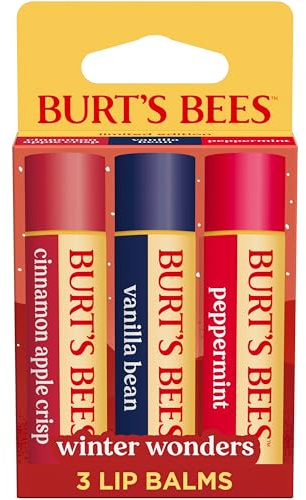 Burt's Bees Winter Wonders Lip Balm Set, Natural Origin Lip Care, 3 Tubes, 0.15 oz.