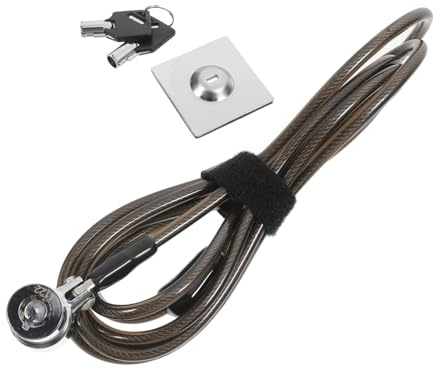 ROMISBABA Câble de Sécurité Renforcé avec Verrou à Boucle Serrure de Protection pour Ordinateur Portable PC Bureau et Domicile Résistant aux Coupures