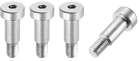 QUARKZMAN 4Pz 304 Acciaio Inossidabile Bullone Spalla 10mm Diametro 16mm Lunghezza Filettatura M8x1.25 Bulloni Spalla Con Testa Esagonale Per Industrie Macchinari Idraulici Stampi