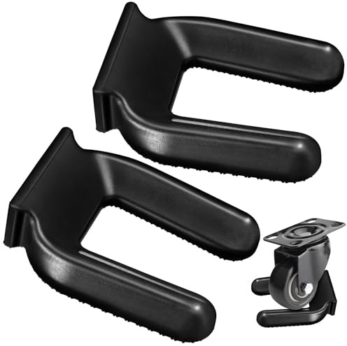 2pcs Furniture Wheel Stop Pad, Black Rubber Antislip Stoppers | Stop Furniture from Sliding, Easy Install, Antivibration Use for Furniture and Rolling Chair