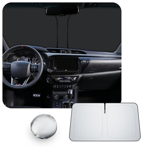 [Actualización] CDEFG Compatible con Toyota Hilux 2016-2025 2026 protección Solar Parabrisas silenciador Delantero Parabrisas Coche, Parasol, Accesorios