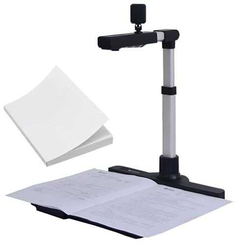 Dokumentkamera och bokskanner - Visualiserare med PDF-export, automatisk korrigering, videoinspelning för klassrum och kontorsbruk