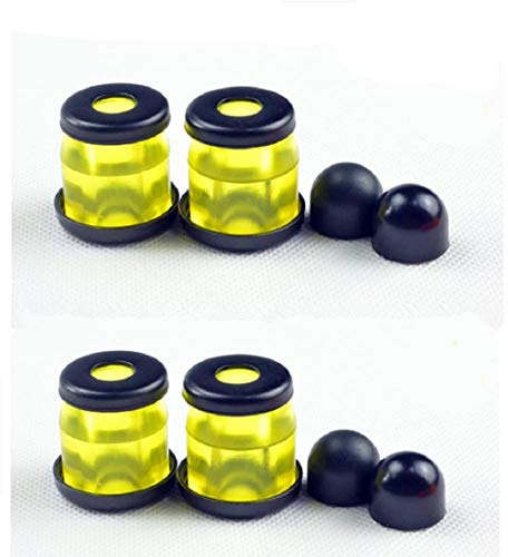 Skateboard longboard Truck Bushings Gommes HR-90A with washers and pivot cups 4-Sets (Jaune transparent)
