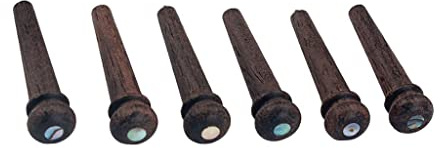 6 Stück Akustische Gitarre Bridge Pins aus Rosenholz, DIY Zubehör