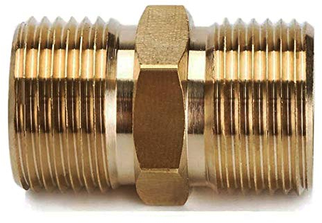 Stone Banks Metrischer M22 15 mm männlich auf M22 14 mm Außengewindeanschluss, Messing Hochdruckreiniger Adapter Schlauch zu Schlauchkupplung