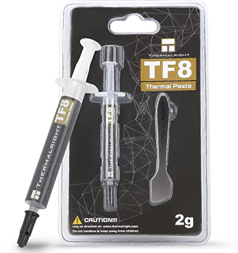 Thermalright TF8 High Performance Thermal Compound Paste 2 Grams, 13.8W/mK, High Durability, for All heatsinks CPU Coolers, with applying Tool (TF8 2g)